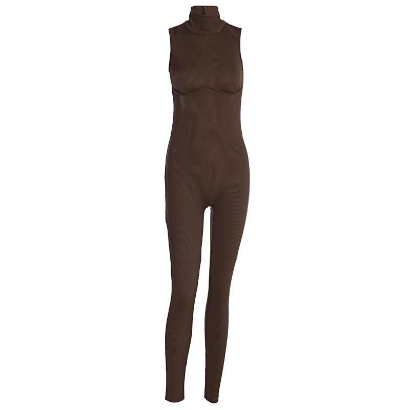 Ärmelloser High-Neck Yoga Jumpsuit für Damen – Sportlich & Stylisch